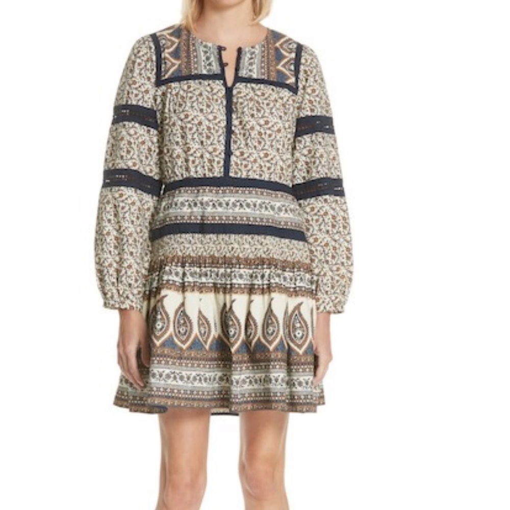 Sea Gemma Long Sleeve Peasant Dress